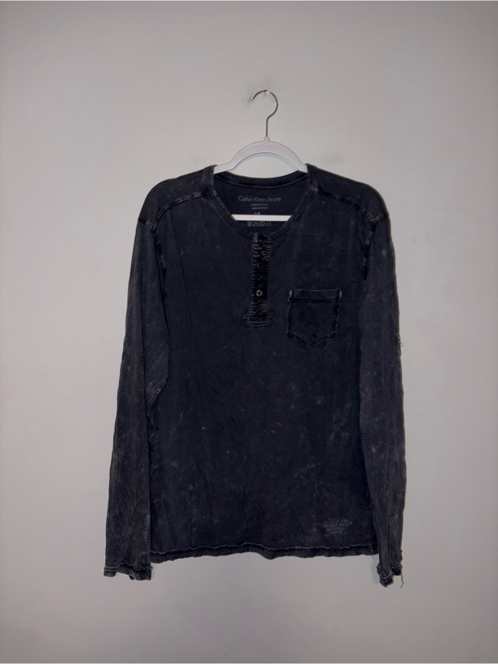 Calvin Klein | Navy Washed Look Longsleeve
